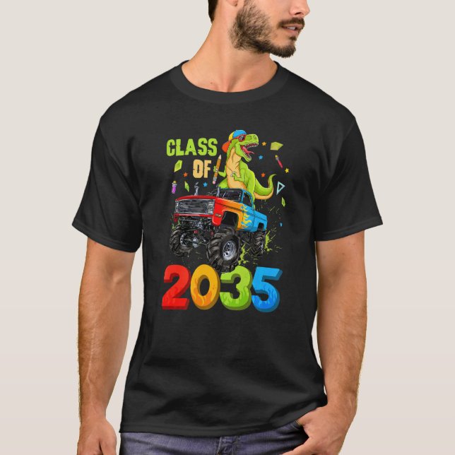 Camiseta Classe De Dinossauro 2035 Cresce Comigo De Volta À (Frente)