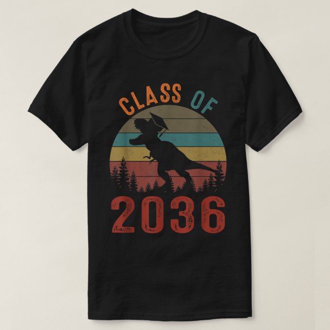 Camiseta Classe De Dinossauro De 2036 Rapazes Do Primeiro D (Frente do Design)