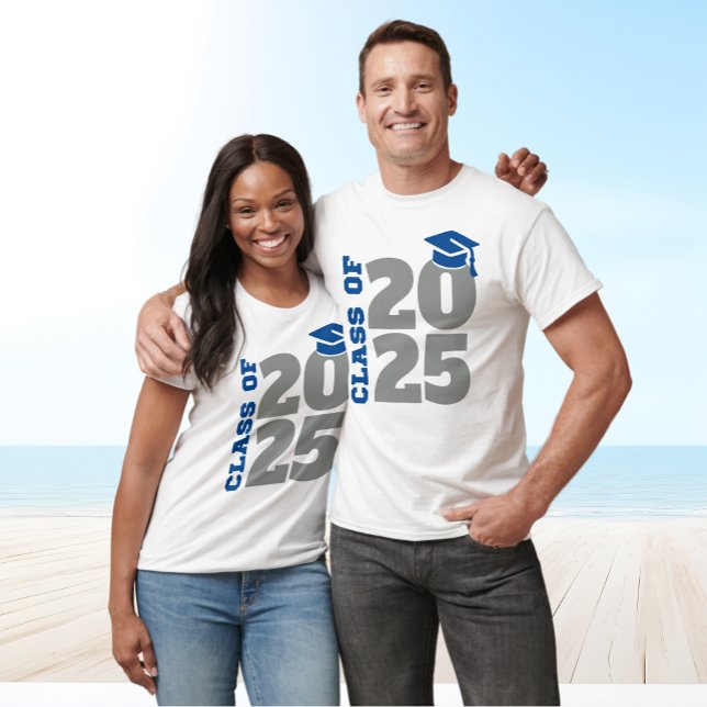 Camiseta Classe de Formando Azul e Cinza 2025 (Criador carregado)