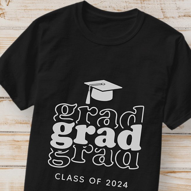 Camiseta Classe de Formando de 20XX Graduação Moderna Preta (Criador carregado)