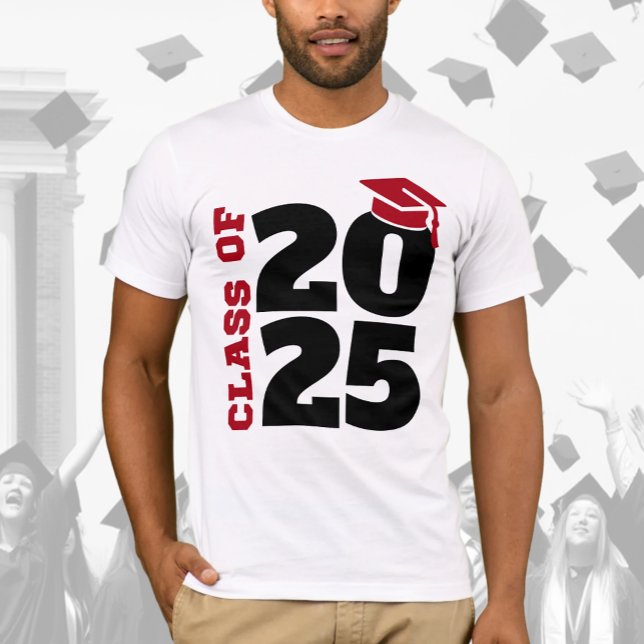Camiseta Classe de Formando Vermelho e Negro 2025 (Criador carregado)
