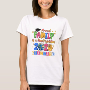 Camiseta Classe de formandos da família orgulhosa de 2025