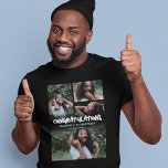 Camiseta Classe de Foto do Formando de Parabéns 2025<br><div class="desc">Camiseta de graduação da classe 2025 com 4 fotos do formando,  uma camada preta,  o título "parabéns",  o nome do formando e seu ano de aula.</div>