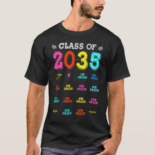 Camiseta Classe De Graduação 2035 Primeiro Dia De Crescimen