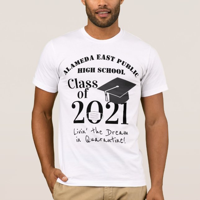 Camiseta Classe de Graduação de Máscara de Quarentena Cúbic (Frente)