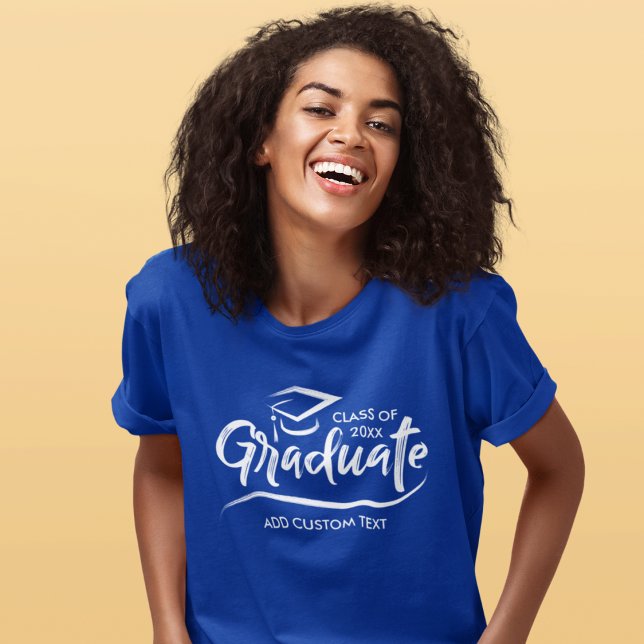 Camiseta Classe de Graduação de Texto Personalizada do Boné (Criador carregado)