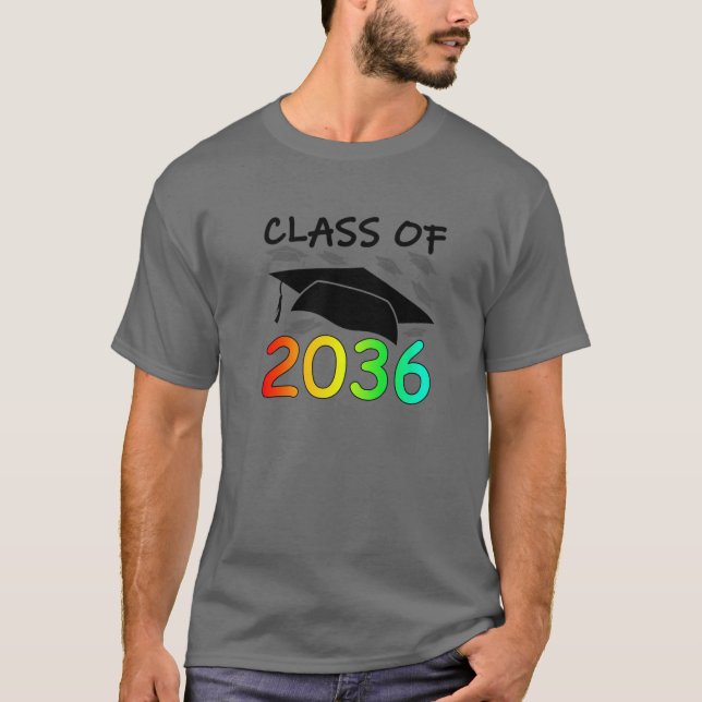 Camiseta Classe De Graduação Do Espaço De Impressão Mão K-1 (Frente)