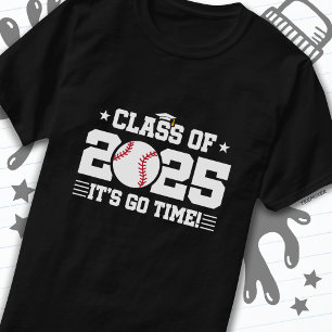 Camiseta Classe de Graduação do Jogador de Baseball do Mais