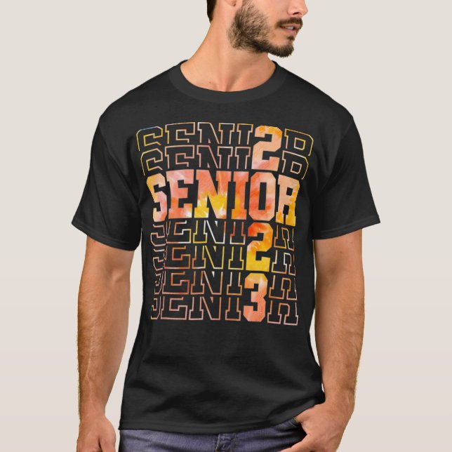 Camiseta Classe de Graduação do mais velho 2023 Tie Dye Mai (Frente)