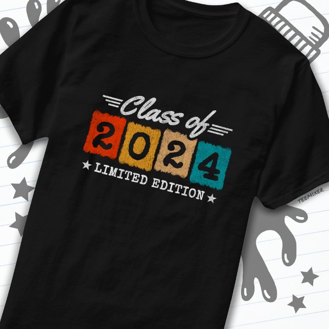 Camiseta Classe de Graduação do Mais velho Retro 2024 (Criador carregado)