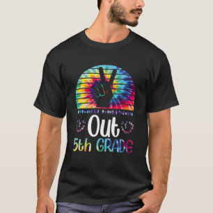 Camiseta Classe De Graduação Do Tie Dye Do Grau Peace Out 5