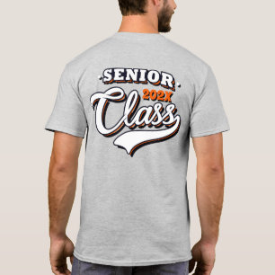 Camiseta Classe de graduação em mais velho, laranja