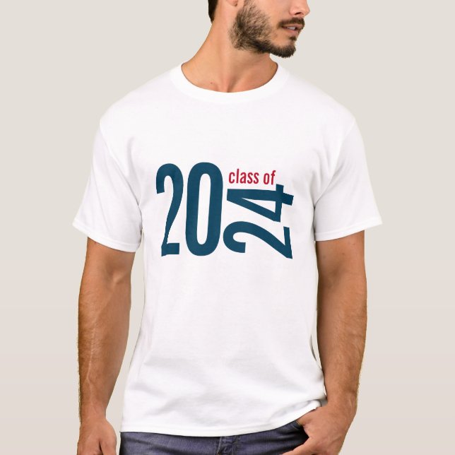 Camiseta Classe de graduação em tipografia simples 2024 (Frente)