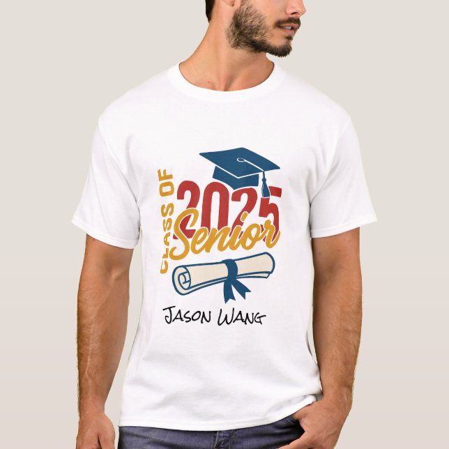Camiseta Classe De Graduação Personalizada Do Formando 2025 (Frente)