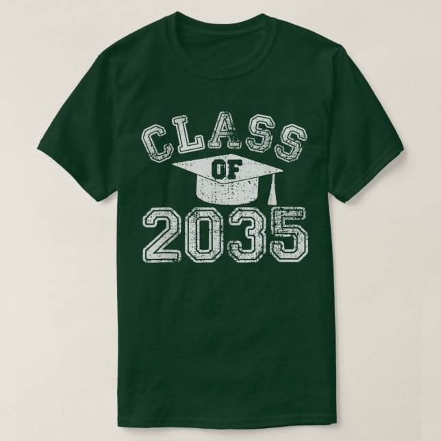 Camiseta Classe De Graduação Pré-Escolar Do Formando 2035  (Frente do Design)
