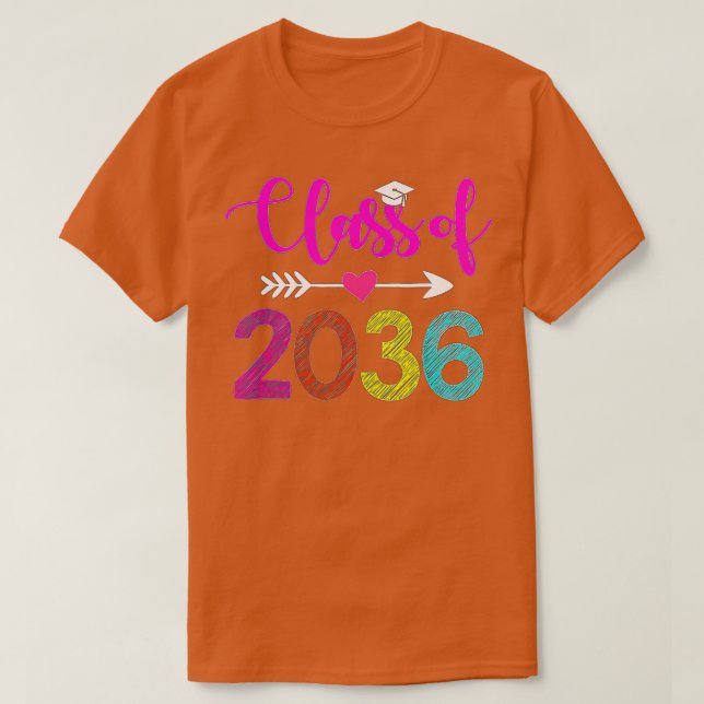 Camiseta Classe De Graduação Pré-Escolar Do Formando 2036 (Frente do Design)