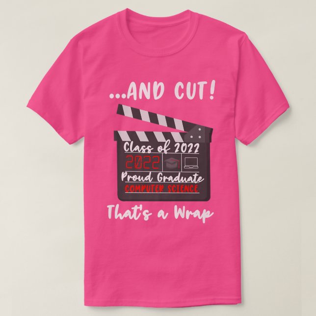 Camiseta Classe de Graduação Principal de Ciência da Comput (Frente do Design)