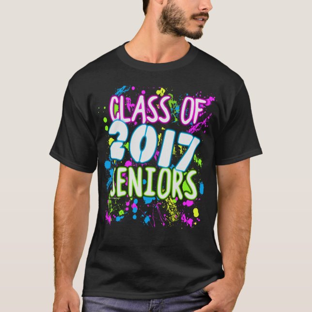 Camiseta Classe de Grafite Neon de Graduação de Mais velho  (Frente)