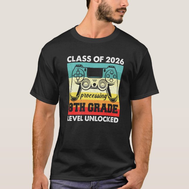 Camiseta Classe De Jogadores Desbloqueados Do 2026 8º Ano (Frente)