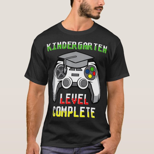 Camiseta Classe De Jogo De Vídeo Para Crianças Do Nível 202 (Frente)