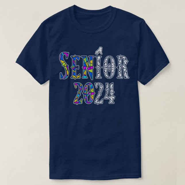 Camiseta Classe de Mais velho 2024 Oferece Mais velho engra (Frente do Design)