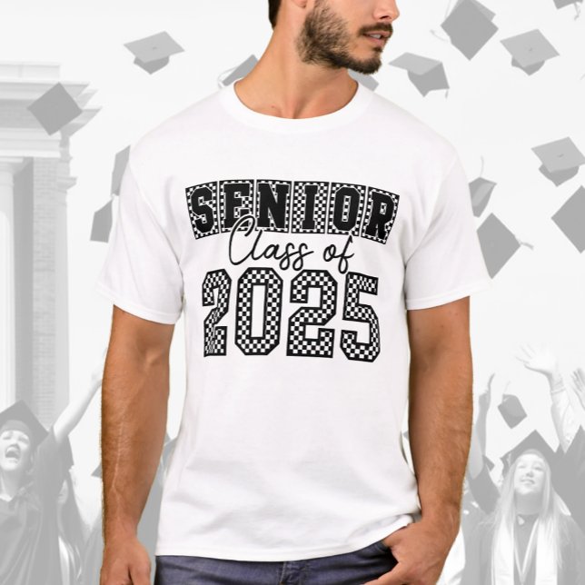 Camiseta Classe de mais velho 2025 Retro Black (Criador carregado)
