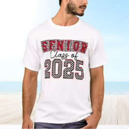 Camiseta Classe de mais velho 2025 Vermelho Retroativo
