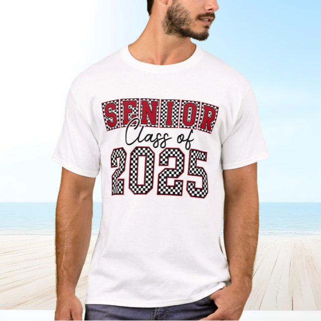 Camiseta Classe de mais velho 2025 Vermelho Retroativo (Criador carregado)