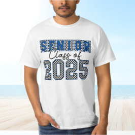 Camiseta Classe de mais velho de 2025 Azul Retroativo