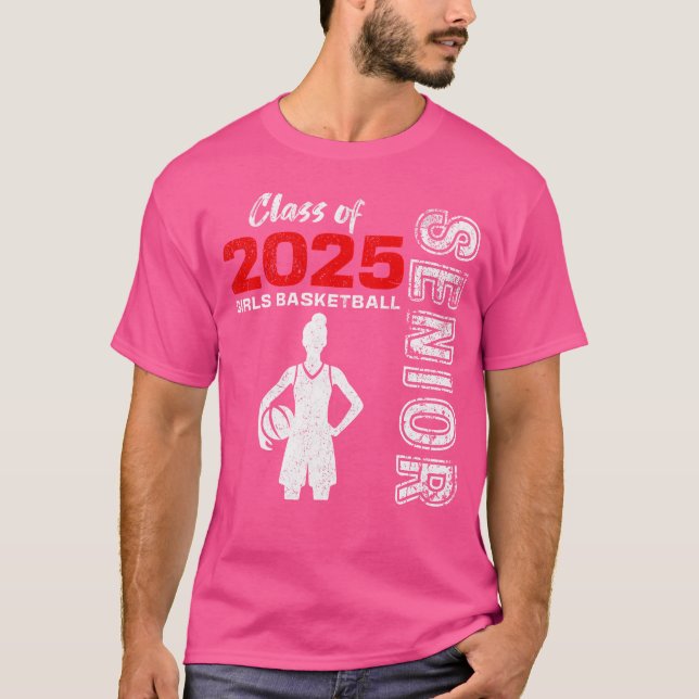 Camiseta Classe De Mais velho De 2025 Para Meninas De Basqu (Frente)