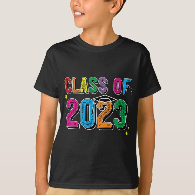 Camiseta CLASSE DE Mais velho De Graduação 2023 T Primeiro  (Frente)