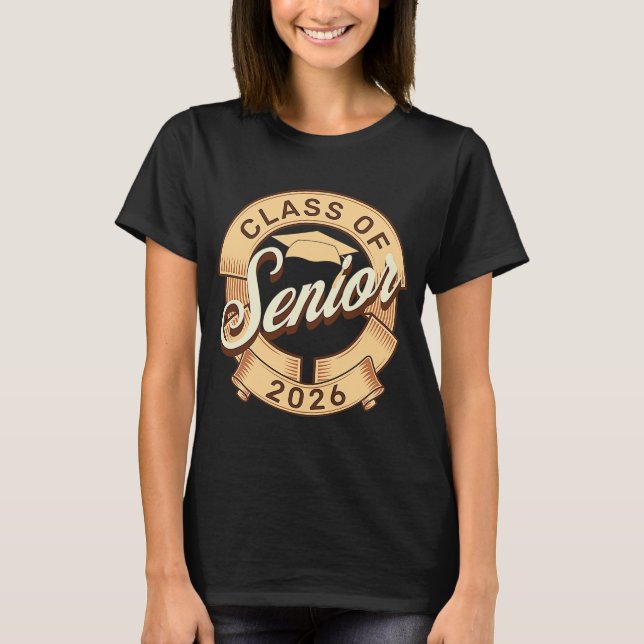 Camiseta Classe de Mais velho de Graduação 2026 Classe de 2 (Frente)