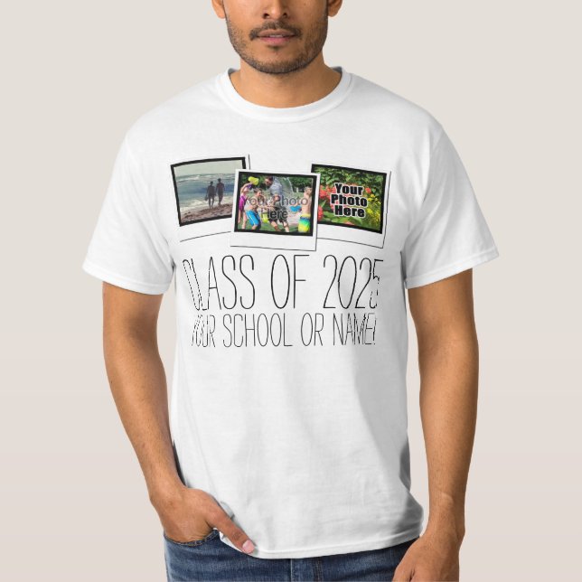 Camiseta Classe de mais velho de Personalização de Foto par (Frente)