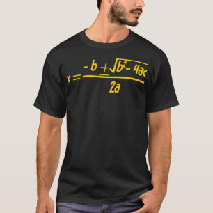 Camiseta Classe de Matemática de Fórmula Quádrica