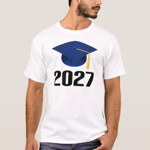 Camiseta Classe de presente graduado do chapéu 2027