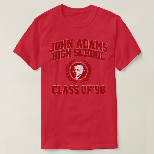 Camiseta Classe de Segundo grau John Adams de 98 Boy encont (Frente do Design)