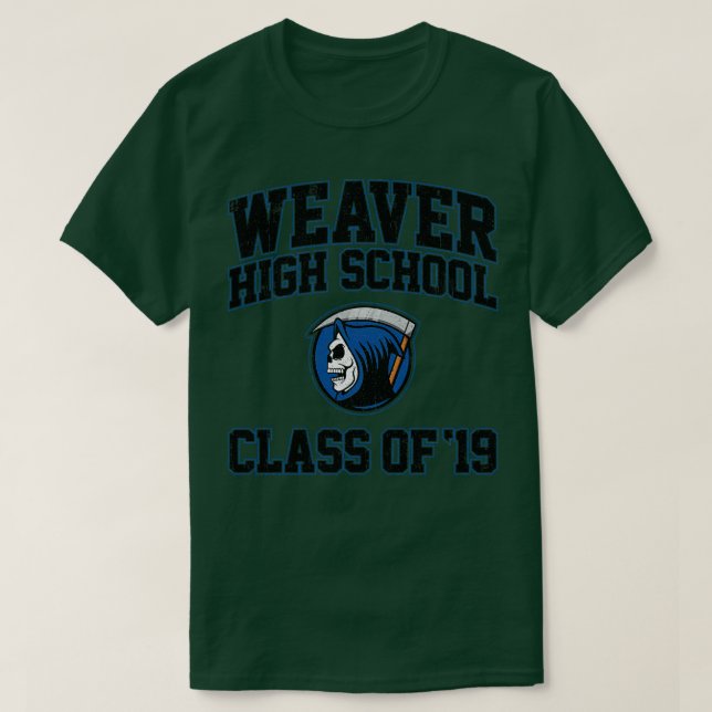 Camiseta Classe de Segundo grau Weaver de 19 Variantes (Frente do Design)