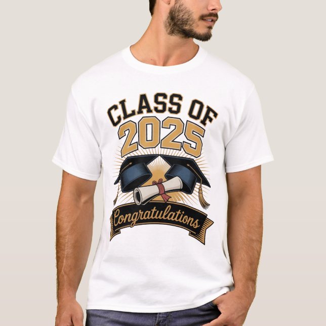 Camiseta Classe de T-Shirt para Formatação de 2025 - Ano Ma (Frente)