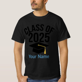 Camiseta 🎓 Classe de T-Shirt para Graduação 2025 - Nome Pe