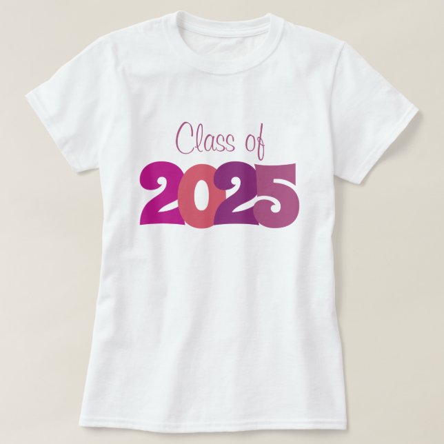 Camiseta Classe de T-Shirt para graduação de 2025 (Frente do Design)