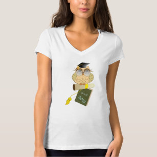 Camiseta Classe de t-shirt sábio de Garduation da coruja