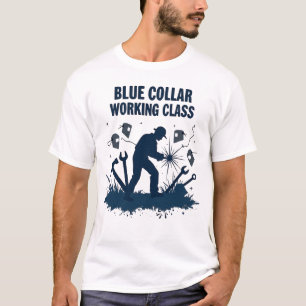 Camiseta Classe de Trabalho de Colar Azul - Teto de dom