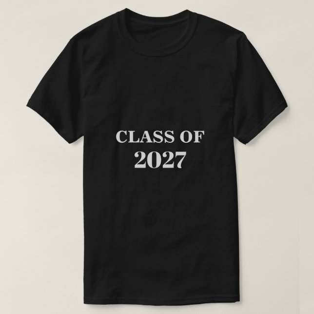 Camiseta Classe De Trendy De Classe De Formando Futuro 2027 (Frente do Design)