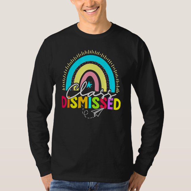 Camiseta Classe Dispensada Rainbow Happy No Último Dia Da E (Frente)