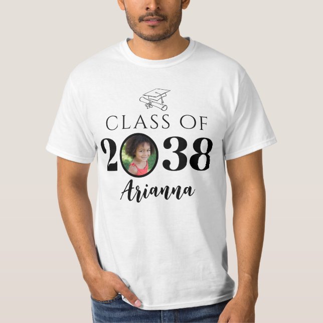 Camiseta Classe do nome personalizado e manutenção de fotos (Frente)