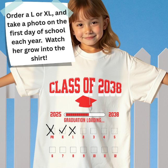 Camiseta Classe do Primeiro Dia da Escola 2038 PK-12 (Criador carregado)
