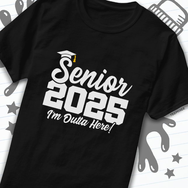 Camiseta Classe do Segundo grau de graduação de 2025 - Mais (Criador carregado)