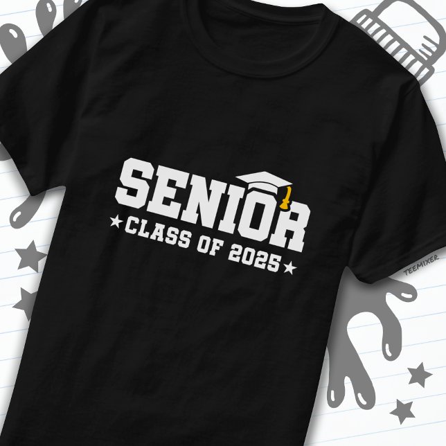 Camiseta Classe do Segundo grau de graduação de 2025 - Mais (Criador carregado)