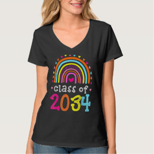 Camiseta Classe Do Tipo De Pré-Escolas Do Formando Arco-Íri