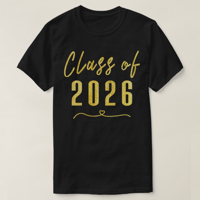 Camiseta Classe Dourada do Segundo grau de Presente para Es (Frente do Design)